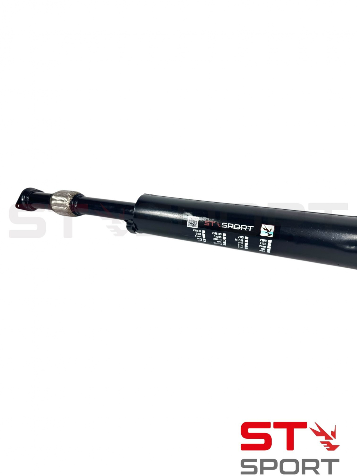 Резонатор ST-SPORT ВАЗ 2110-12 16V (под паук) с гофрой