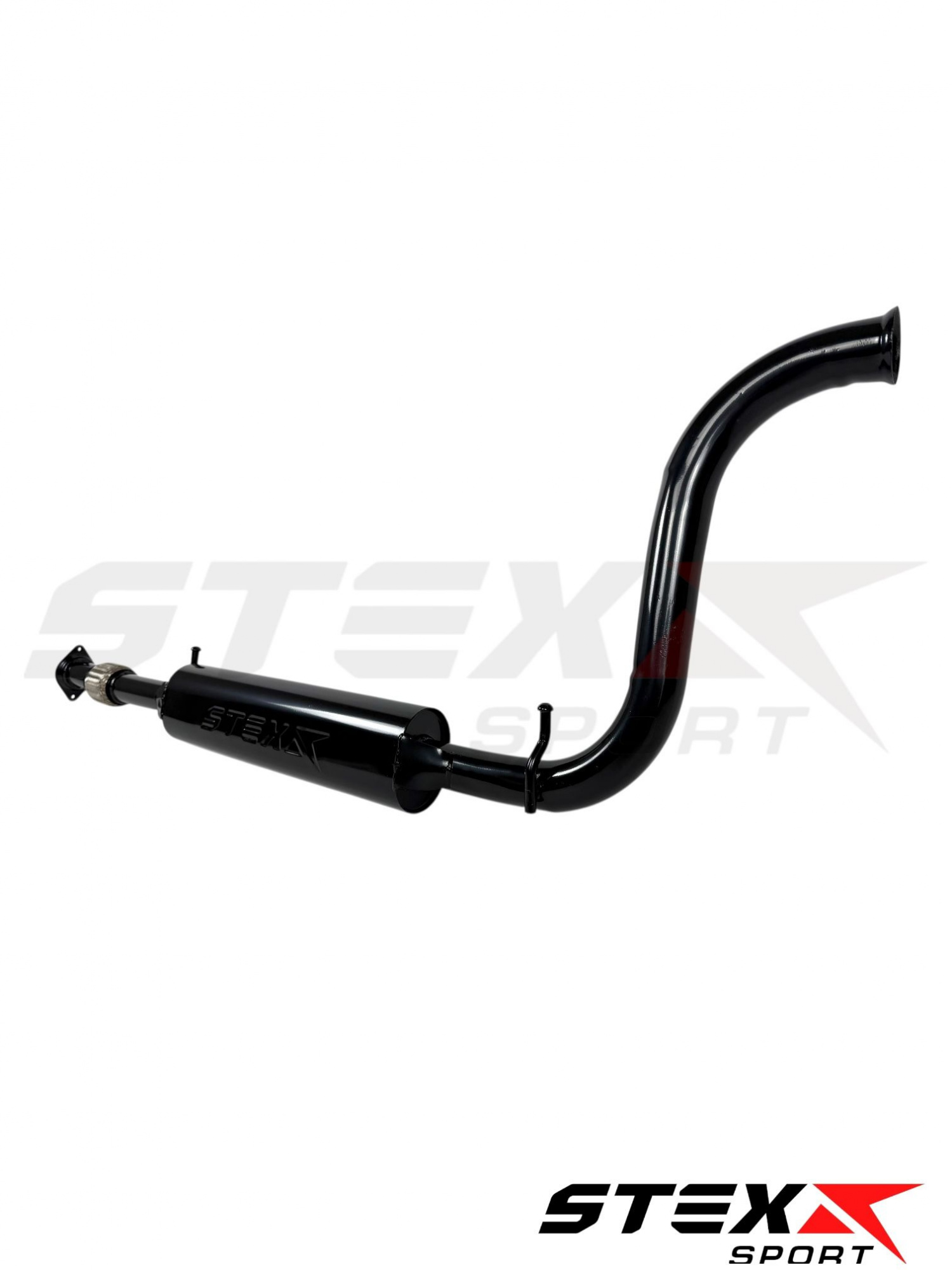 Резонатор STEXX SPORT ВАЗ 2170-72 Приора, овальная бочка (под паук) с гофрой