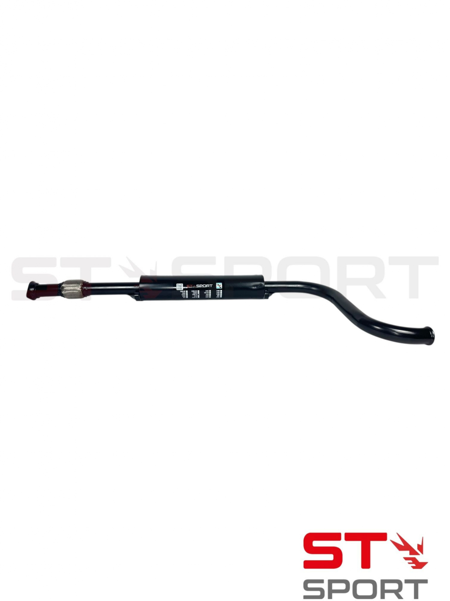 Резонатор ST-SPORT ВАЗ 2110-12 16V (под паук) с гофрой