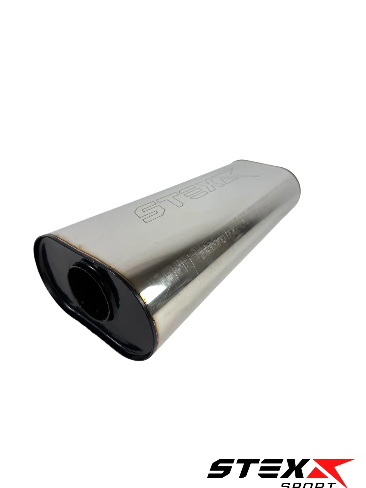 Глушитель STEXX SPORT, универсальный, овал, D190/110, L485 Ø51/60/60 (нерж. сталь)