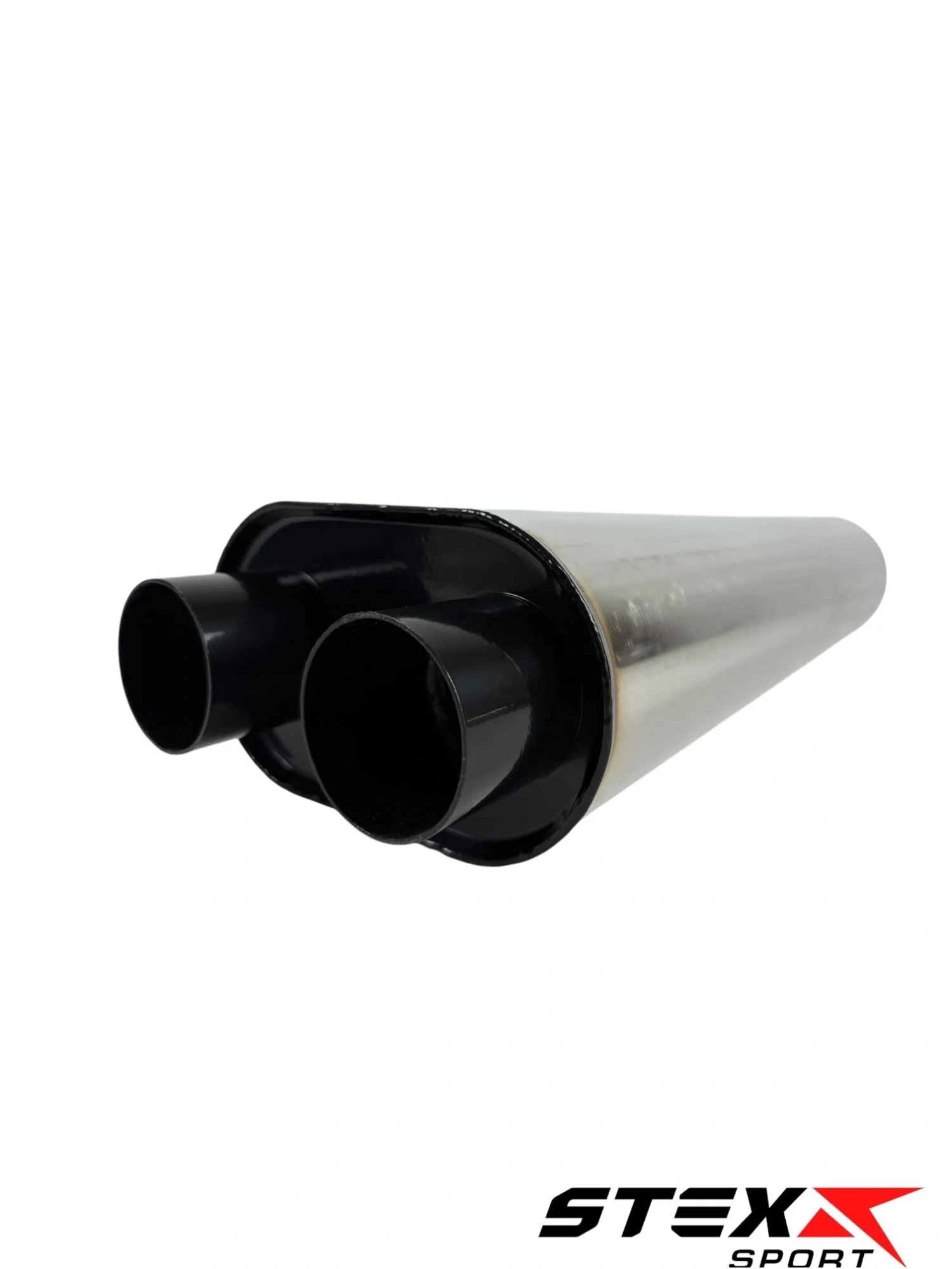 Глушитель STEXX SPORT, универсальный, овал, D200/120, L485 Ø63/60/60 (нерж. сталь)